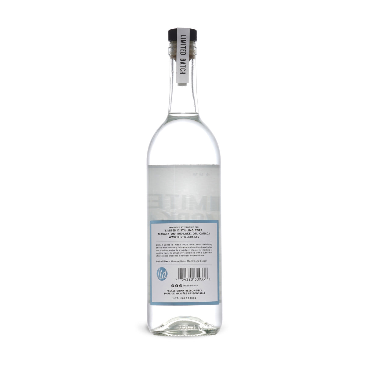 Limited Vodka Niagara's Award Winning Vodka! Limited Distillery